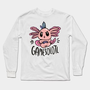 Gamesolotl Axolotl Gaming Gift Idea Long Sleeve T-Shirt